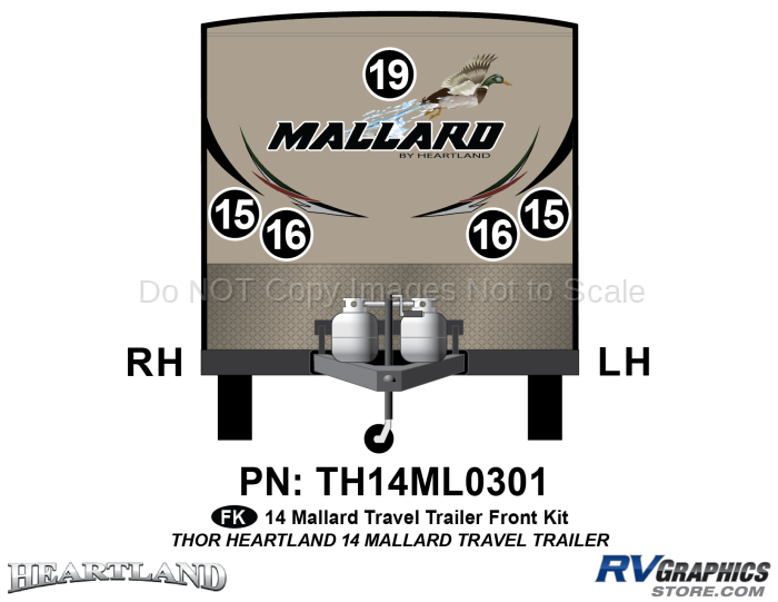 5 Piece 2014 Mallard TT Front Graphics Kit