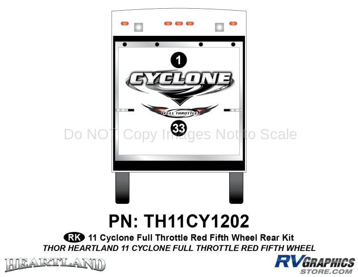 2011 Cyclone FW Red Rear Kit