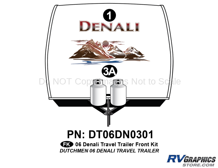 2 Piece 2006 Denali TT Front Graphics Kit