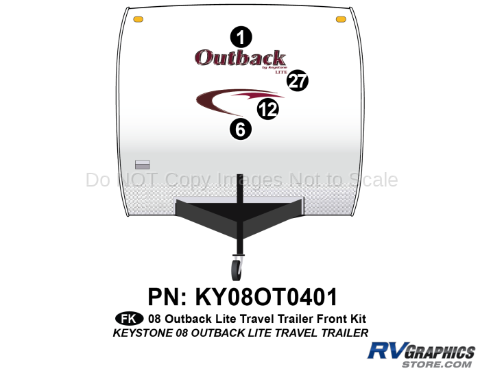 4 Piece 2008 Outback Lite TT Front Graphics Kit