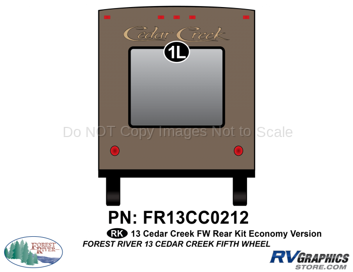1 Piece 2013 Cedar Creek FW Economy Rear Graphics Kit