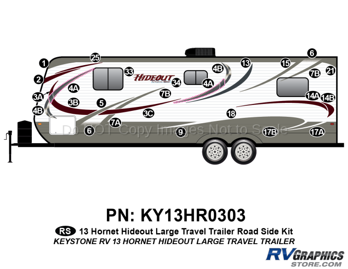 27 Piece 2013 Hideout Hornet Lg TT Roadside Graphics Kit