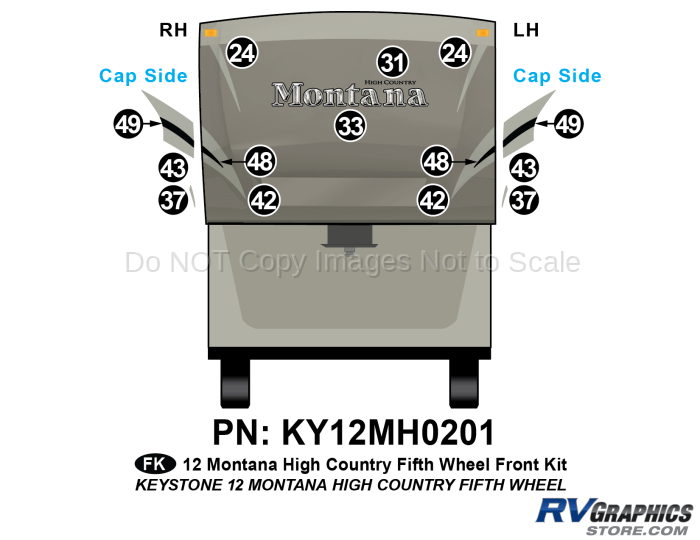 14 Piece 2012 Montana High Country FW Front Graphics Kit