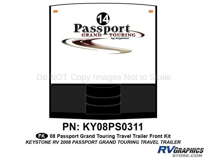 1 Piece 2009 Passport Grand Touring TT Front Graphics Kit