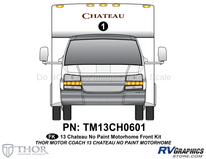 1 Piece 2013 Chateau Class C Front Graphics Kit