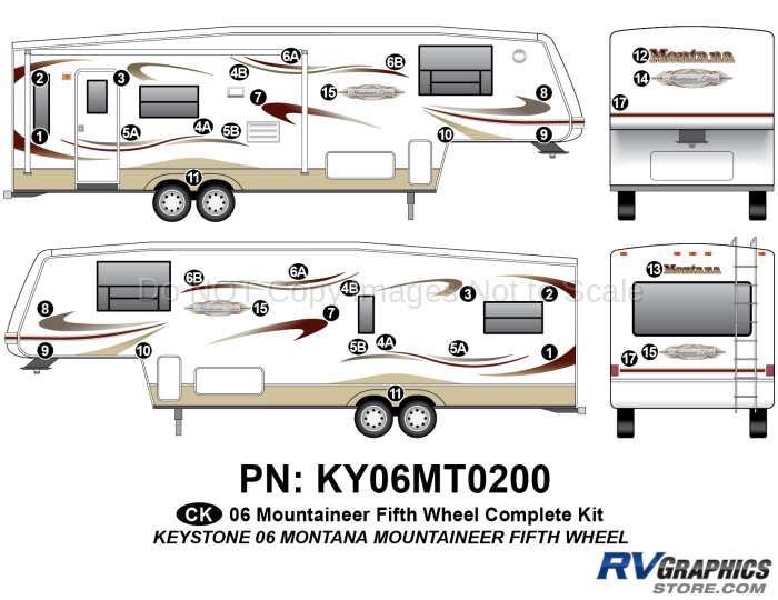 36 Piece 2006 Mountaineer FW Complete Graphics Kit