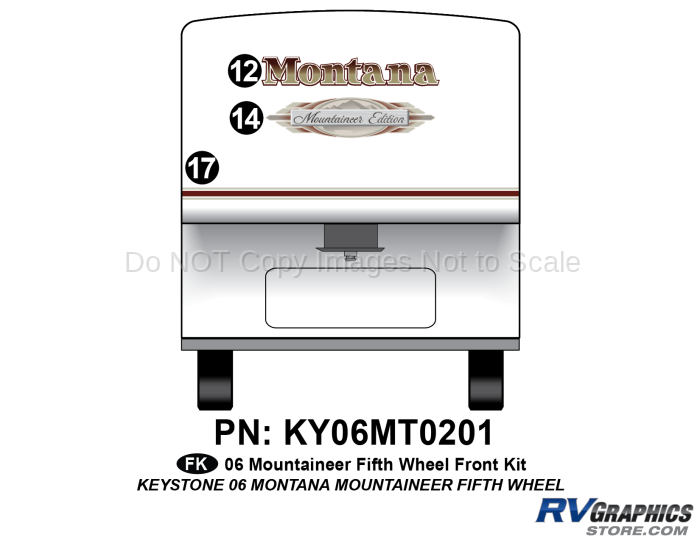 3 Piece 2006 Mountaineer FW Front Graphics Kit