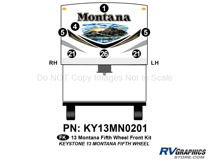 7 Piece 2013 Montana FW Front Graphics Kit