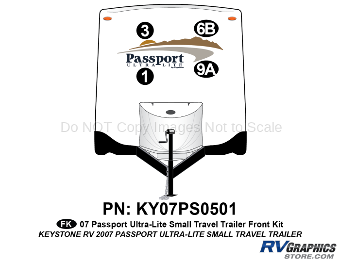 4 Piece 2007 Passport Small TT Front Graphics Kit