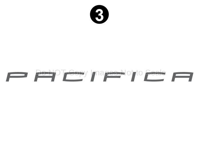 Front 36" PACIFICA 3D Chrome logo
