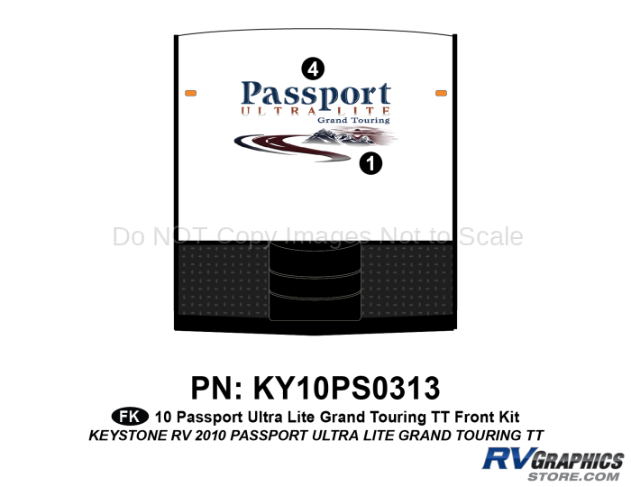 13 Piece 2010 Passport Grand Touring TT Roadside Graphics Kit