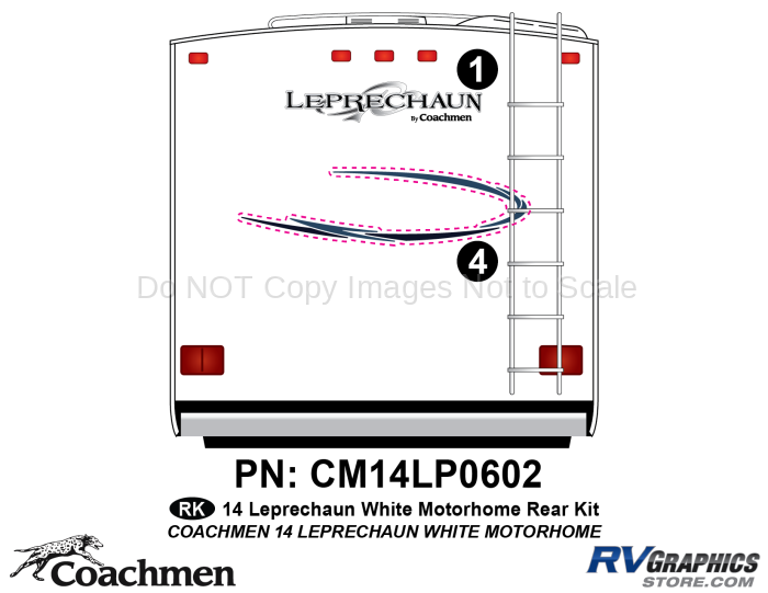 2 Piece 2014 Leprechaun MH Rear Graphics Kit