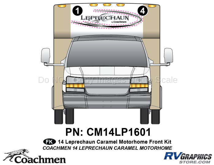 2 Piece 2014 Leprechaun Caramel MH Front Graphics Kit