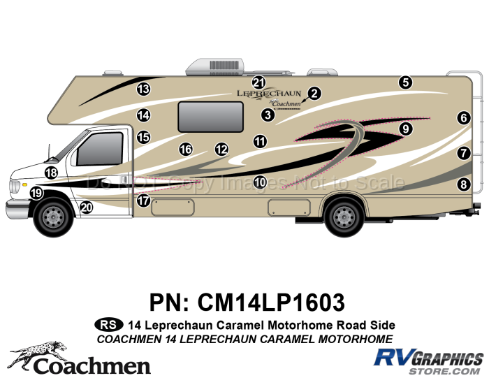 14 Piece 2014 Leprechaun Caramel MH Roadside Graphics Kit