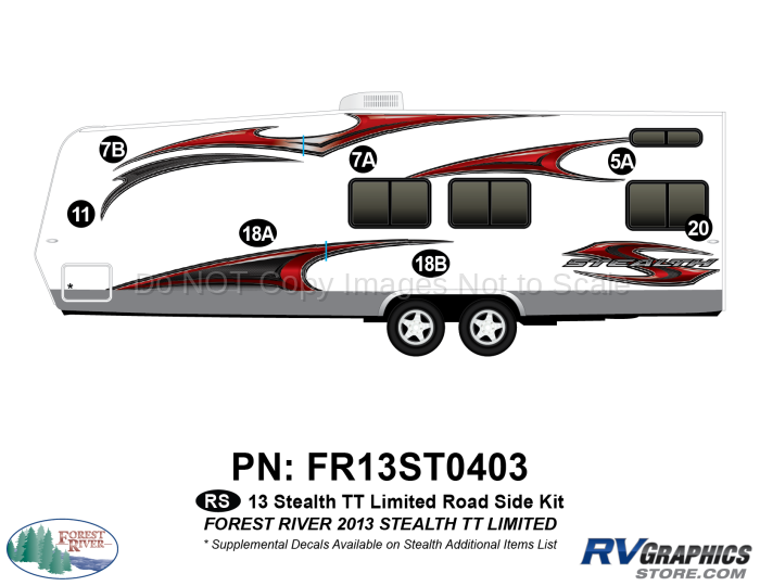 8 Piece 2013 Stealth TT Limited Roadside Graphics Kit