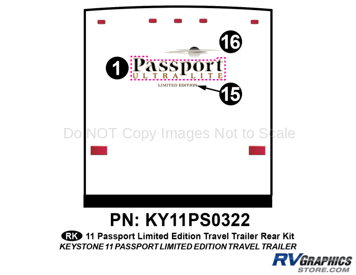 3 Piece 2011 Passport TT Limited Edition Rear Graphics Kit