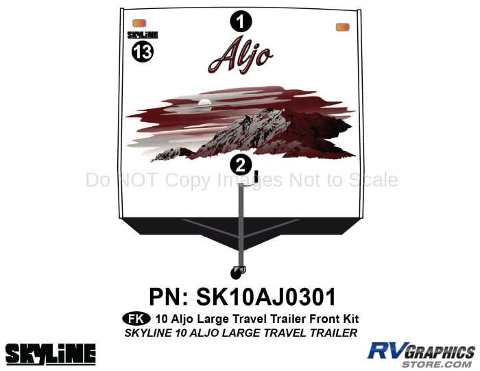 3 Piece 2010 Aljo Lg TT Front Graphics Kit