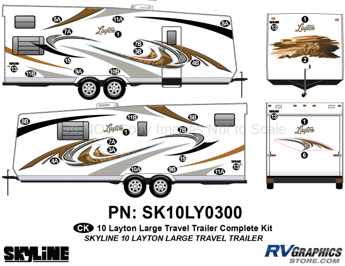 32 Piece 2010 Layton Lg TT Complete Graphics Kit