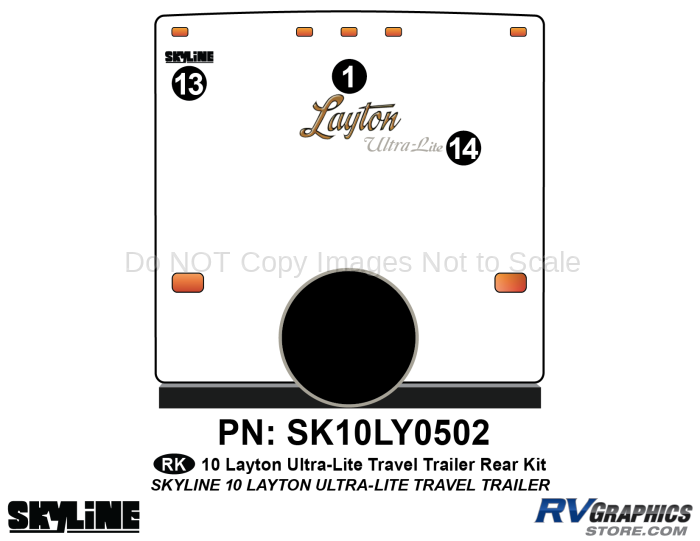 3 Piece 2010 Layton TT UltraLite Rear Graphics Kit