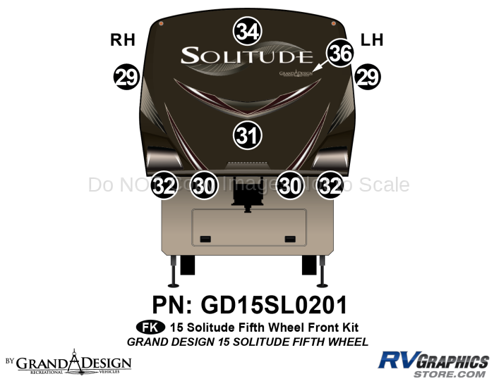9 Piece 2015 Solitude FW Front Graphics Kit
