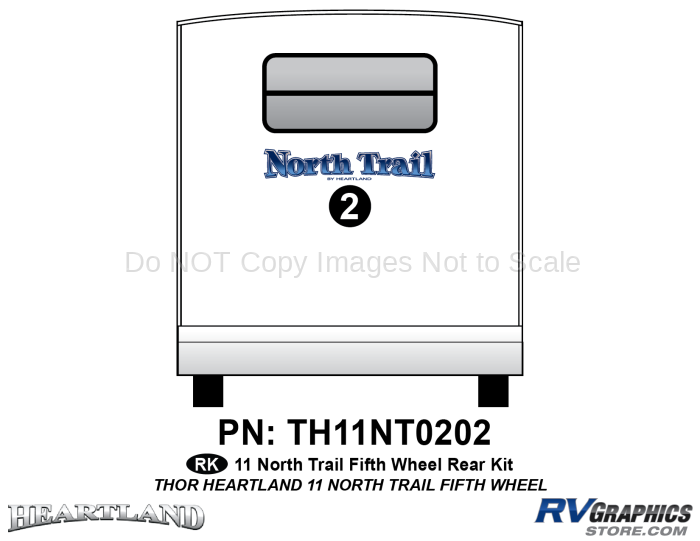 1 Piece 2011 North Trail FW Rear Graphics Kit
