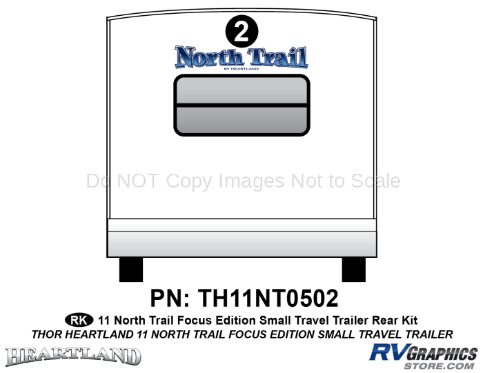 1 Piece 2011 North Trail Focus Sm TT Rear Graphics Kit