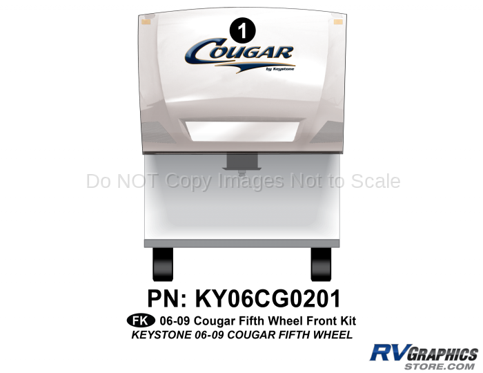 1 Piece 2006 Cougar FW Front Graphics Kit