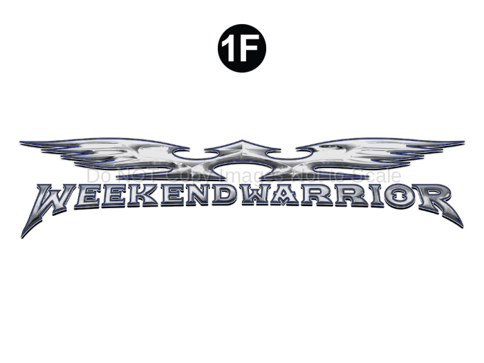 70" Weekend Warrior logo, Flat Version (Not Domed)