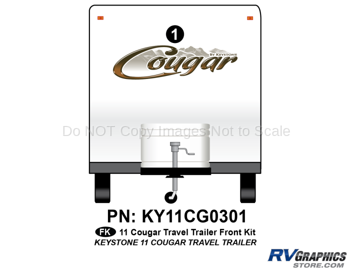 5 Piece 2011 Cougar FW Front Graphics Kit