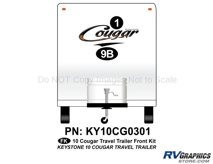 2 Piece 2010 Cougar TT Front Graphics Kit