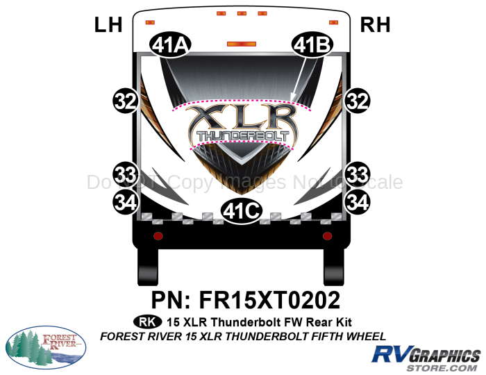 9 Piece 2015 XLR Thunderbolt FW Rear Graphics Kit
