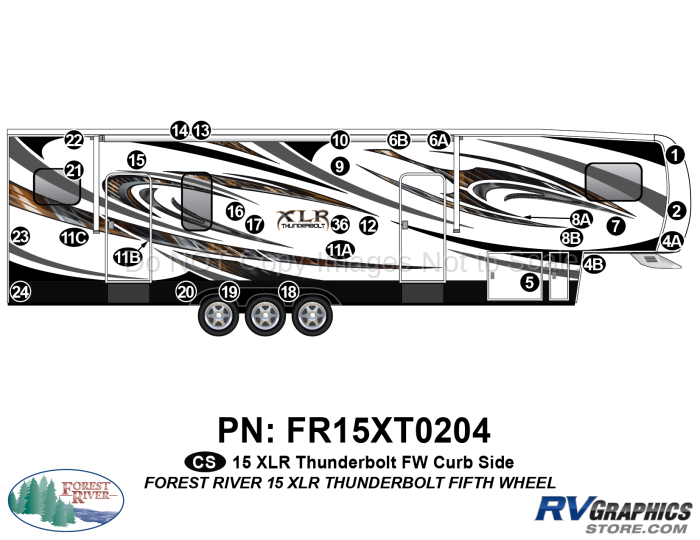 29 Piece 2015 XLR Thunderbolt FW Curbside Graphics Kit