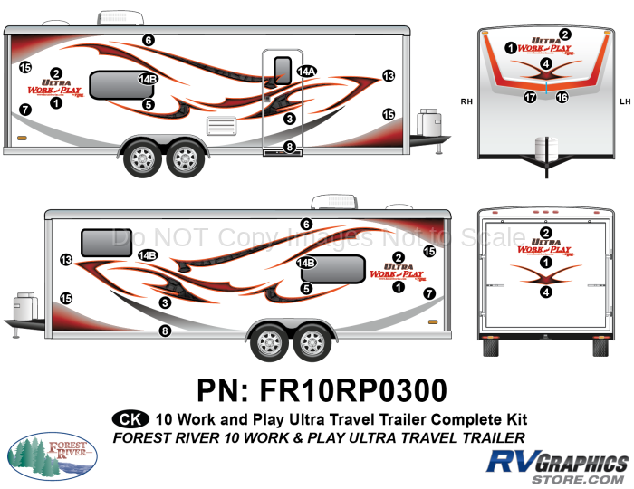 2010 Work and Play Travel Trailer Complete Graphics Kit
