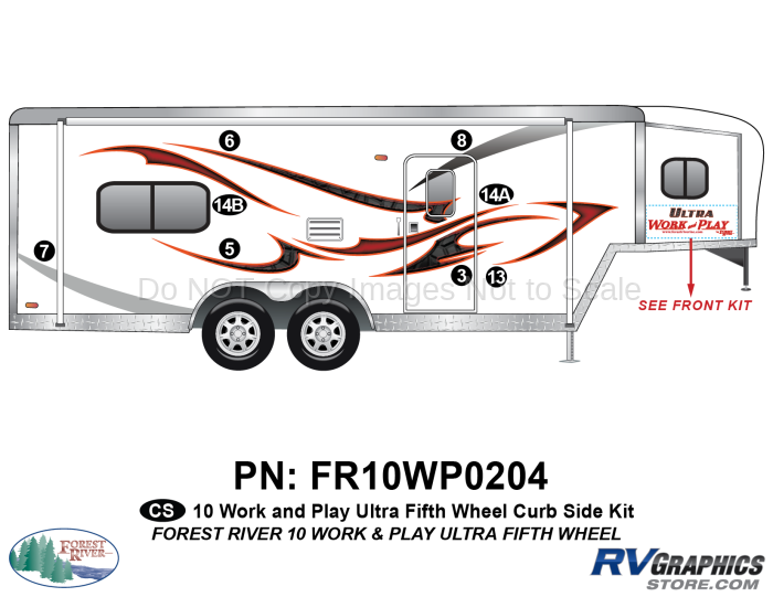 2010 Work and Play Fifth Wheel Curbside Graphics Kit