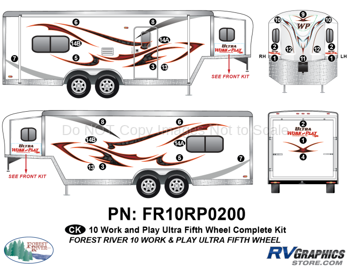 2010 Work and Play Fifth Wheel Complete Graphics Kit