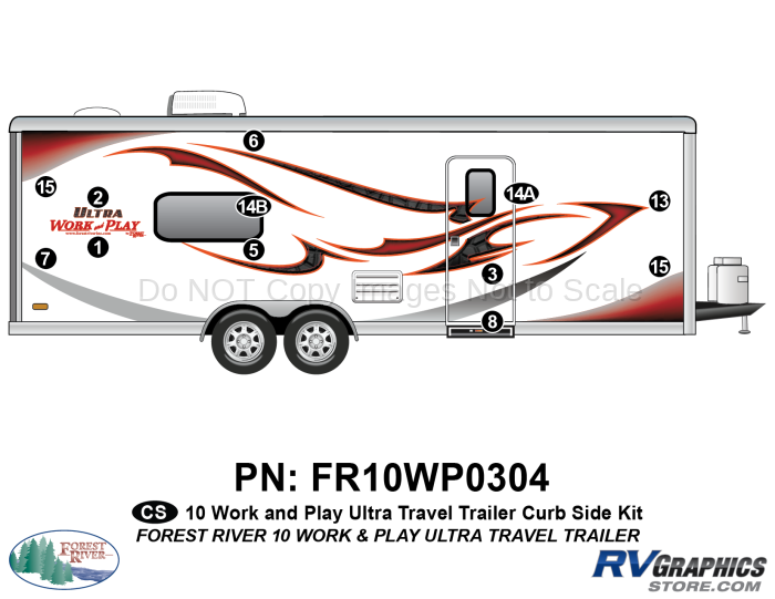 2010 Work and Play Travel Trailer Curbside Graphics Kit