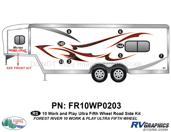2010 Work and Play Fifth Wheel Roadside Graphics Kit
