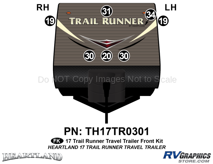 7 Piece 2017 Trailrunner TT Front Graphics Kit