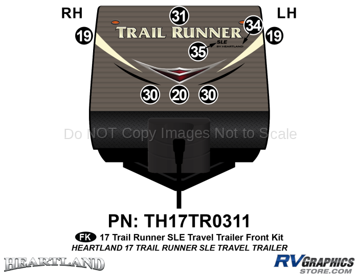 8 Piece 2017 Trailrunner SLE TT Front Graphics Kit