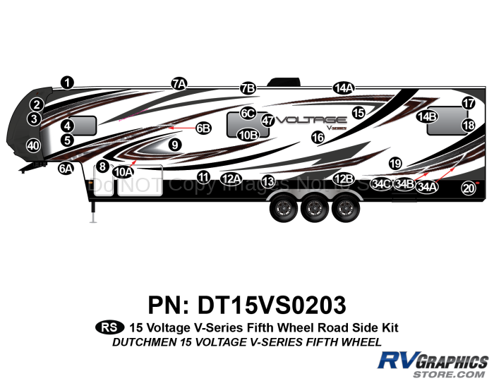 31 Piece 2015 Voltage V-Series Roadside Graphics Kit