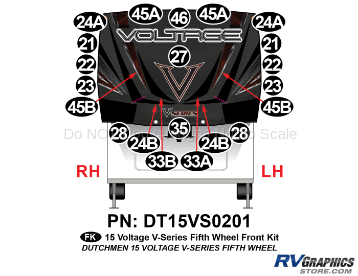 21 Piece 2015 Voltage V-Series Front Graphics Kit