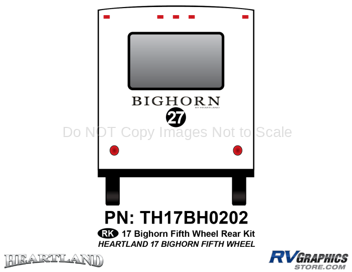 1 Piece 2017 Bighorn FW Rear Graphics Kit