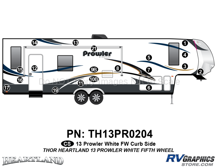 19 Piece 2013 Prowler FW Curbside Graphics Kit