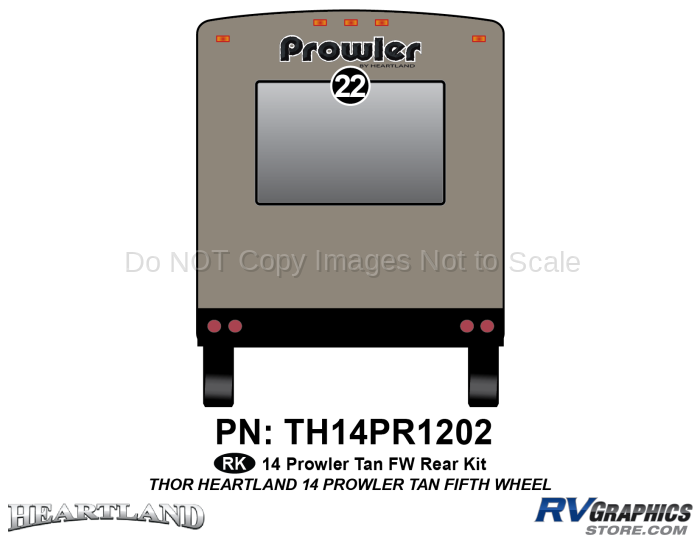 1 Piece 2014 Prowler FW Rear Graphics Kit