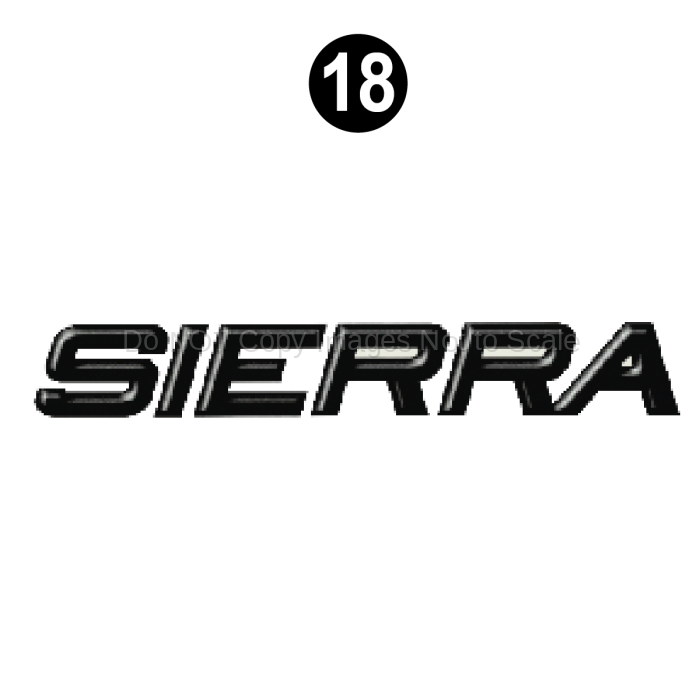 SIERRA Rear Logo; 6.3" x 44"