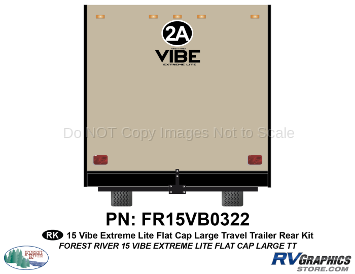 1 Piece 2015 Vibe Extreme Lite Flat Cap TT Rear Graphics Kit