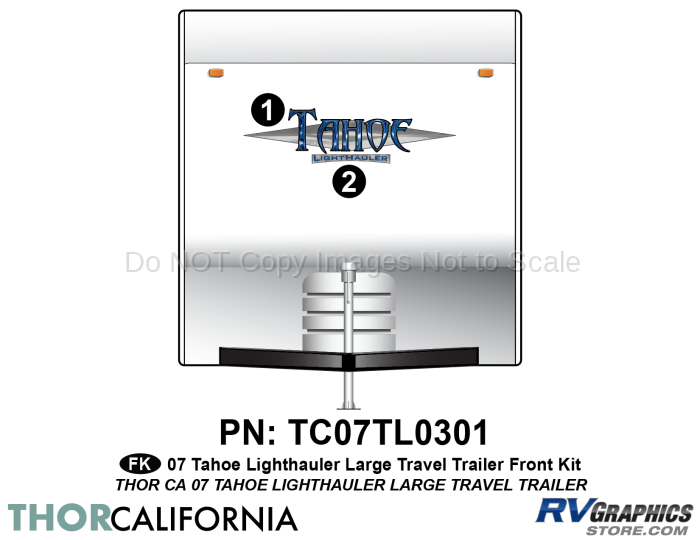 2 piece 2007 Tahoe Lighthauler TT 23'+ Front Graphics Kit