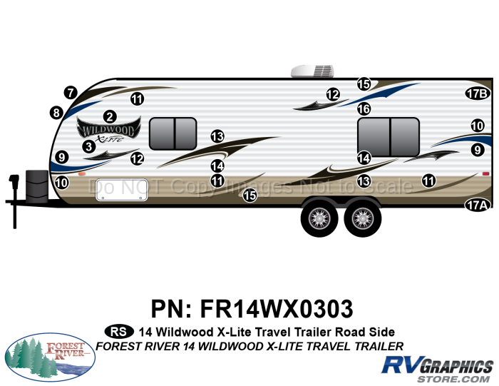 2014 Wildwood X-Lite Travel Trailer Roadside Graphics Kit