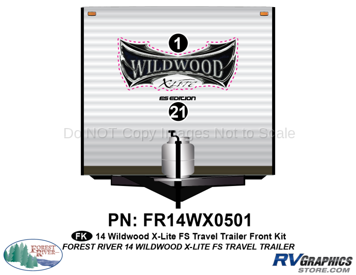 2014 Wildwood X-Lite FS Edition TT Front Graphics Kit