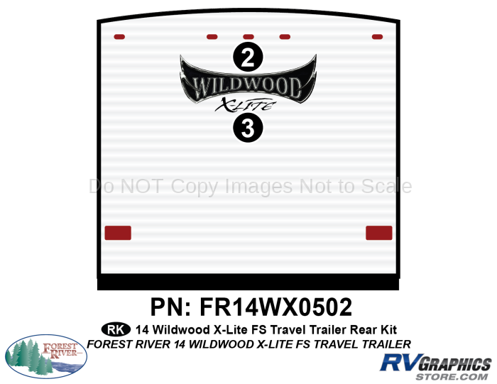 2014 Wildwood X-Lite FS Edition TT Rear Graphics Kit